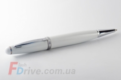 Белая флешка - ручка
